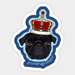 King FivePugs & Queen Pugtoria Sticker